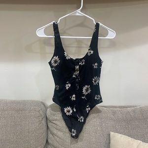 Rip Curl Small Black Daisy One Piece Reversible